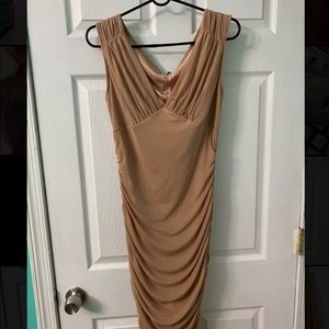 FASHION NOVA TAN DRESS